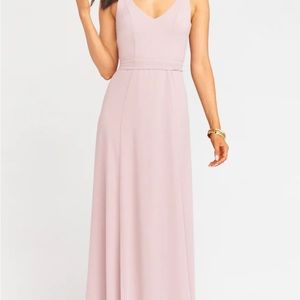 Show Me Your Mumu Jenn Maxi Dress ~ Neutral Mauve Chiffon
